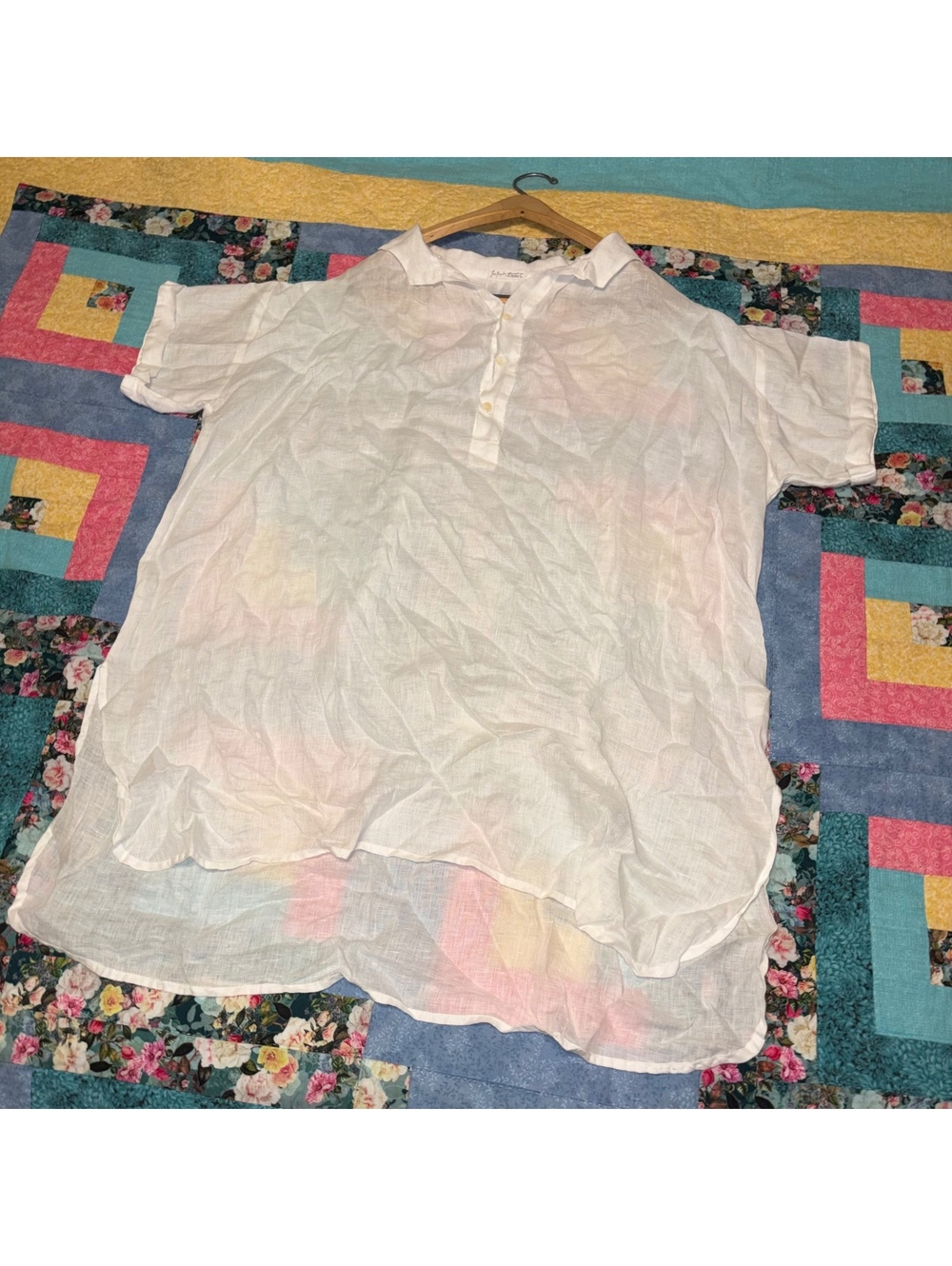 Free People x CP Shades $240 100% Linen Tunic Woman’s Medium Oversized Pullover - Picture 1 of 8